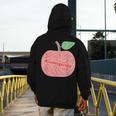 Kindergarten Apple Word Art For Teachers & Students Men's Hoodie Back Print, funny design