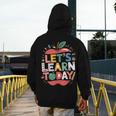 Let's Learn Today Teacher Motivational Back To School Men's Hoodie Back Print, funny design