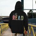 Let's Read Book Nerd Reading Book Lover Librarian Teacher Men's Hoodie Back Print, funny design Let's Read Book Nerd Reading Book Lover Librarian Teacher Men's Hoodie Back Print, funny design