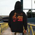 Life Is Better With Music Theory Musician Teacher Notes Clef Men's Hoodie Back Print, funny design Life Is Better With Music Theory Musician Teacher Notes Clef Men's Hoodie Back Print, funny design