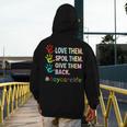 Love Daycare Provider Childcare Teacher Tie Dye Men's Hoodie Back Print, funny design Love Daycare Provider Childcare Teacher Tie Dye Men's Hoodie Back Print, funny design
