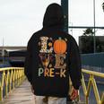 Love Pre-k Teacher Shirts Autumn Fall Pumpkin Fall Leopard Men's Hoodie Back Print, funny design