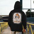 Messy Bun Spooky Teacher Bleached Halloween Teachers Men's Hoodie Back Print, funny design Messy Bun Spooky Teacher Bleached Halloween Teachers Men's Hoodie Back Print, funny design
