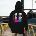Nerdy Pythagoras Fighting Over C Squared Math Teacher Men's Hoodie Back Print, funny design Nerdy Pythagoras Fighting Over C Squared Math Teacher Men's Hoodie Back Print, funny design
