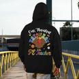 One Thankful PE Teacher Turkey Thanksgiving -Adults & Kids Classic Fit Polyester 100 Short Sleeve Men's Hoodie Back Print, Pe Teacher Gifts, funny design