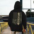 Patriotic Teacher American Flag Camouflage 4th Of July Camo Men's Hoodie Back Print, funny design