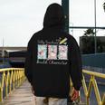 Preppy Silly Teacher Goose Build Character Back To School Men's Hoodie Back Print, funny design