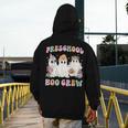Preschool Boo Crew Groovy Halloween Floral Ghost Teacher Men Women Kids Men's Hoodie Back Print, Groovy Teacher Gifts, funny design Preschool Boo Crew Groovy Halloween Floral Ghost Teacher Men Women Kids Men's Hoodie Back Print, Groovy Teacher Gifts, funny design
