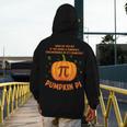 Pumpkin Pie Pi Math Teacher Shirt Halloween Men Adult Men's Hoodie Back Print, funny design