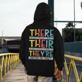 There Their They’Re Grammar Joke For English Teacher Student Men's Hoodie Back Print, English Teacher Gifts, funny design There Their They’Re Grammar Joke For English Teacher Student Men's Hoodie Back Print, English Teacher Gifts, funny design