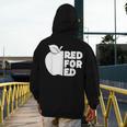 Red For Ed Teacher Support Public Education For Men Women Kids Men's Hoodie Back Print, funny design