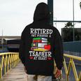 Retired But Forever a Teacher At Heart Teacher Retirement Men's Hoodie Back Print, funny design