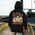Retro Are You Fall O Ween Directions Ghost Teacher Spooky Men's Hoodie Back Print, funny design