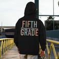 Retro Fifth Grade Dream Team Groovy Teacher Back To School Men Women Girls Kids Men's Hoodie Back Print, Groovy Teacher Gifts, funny design