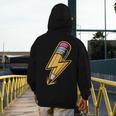 Retro Pencil Pencil Back To School Teacher Student Men's Hoodie Back Print, funny design
