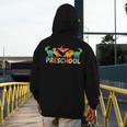 Retro Preschool Cute Dinosaur Preschool Teacher Kids Boys Men's Hoodie Back Print, funny design