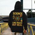 Science Like Magic But Real Nerdy Teacher Men's Hoodie Back Print, Science Teacher Gifts, funny design