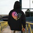 Sign Language Heart ASL For Deaf Teacher Men's Hoodie Back Print, funny design Sign Language Heart ASL For Deaf Teacher Men's Hoodie Back Print, funny design