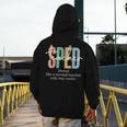 Special Education Sped Teacher Definition For Women & Men Men's Hoodie Back Print, funny design