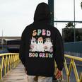 SPED Boo Crew Halloween Floral Ghost Special Ed SPED Teacher For Men Women Kids Men's Hoodie Back Print, funny design