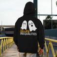 Spooky Ghost Inequalities Halloween Math Teacher Men's Hoodie Back Print, funny design Spooky Ghost Inequalities Halloween Math Teacher Men's Hoodie Back Print, funny design