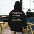 Substitute Teacher Like A Normal Teacher But Cooler Men's Hoodie Back Print, funny design Substitute Teacher Like A Normal Teacher But Cooler Men's Hoodie Back Print, funny design