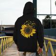 Sunflower Puzzle Pieces Autism Awareness For Mom Teacher For Women Men's Hoodie Back Print, Couple Gifts, funny design