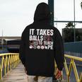 It Takes Balls To Teach Pe Teacher Chaos Coordinator US Flag Men's Hoodie Back Print, Pe Teacher Gifts, funny design It Takes Balls To Teach Pe Teacher Chaos Coordinator US Flag Men's Hoodie Back Print, Pe Teacher Gifts, funny design