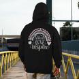 Teach Love Inspire Teacher Men's Hoodie Back Print, funny design