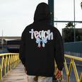 Teach Teacher Coquette Bow Pencil Back To School First Day Men's Hoodie Back Print, funny design Teach Teacher Coquette Bow Pencil Back To School First Day Men's Hoodie Back Print, funny design
