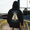 Teacher Alien Books UFO Reading Take Me To Your Reader Men's Hoodie Back Print, funny design