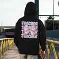 Teacher Bow Pencil Flowers Teacher Back To School Men's Hoodie Back Print, funny design Teacher Bow Pencil Flowers Teacher Back To School Men's Hoodie Back Print, funny design