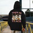 Teacher Halloween Trick Or Teach Cute Ghost Coffee Pumpkins Men's Hoodie Back Print, funny design Teacher Halloween Trick Or Teach Cute Ghost Coffee Pumpkins Men's Hoodie Back Print, funny design