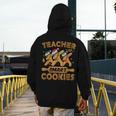 Teacher Of Smart Cookies Gingerbread Christmas Teacher Men's Hoodie Back Print, funny design