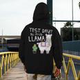 Teachers Testing Day Test Day No Prob Llama Teacher Men's Hoodie Back Print, funny design