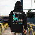 Teachersaurus Like A Normal Teacher But More Awesome Men's Hoodie Back Print, funny design