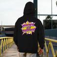 Teaching Is My Superpower Retro Comic Super Teacher Men's Hoodie Back Print, Super Teacher Gifts, funny design