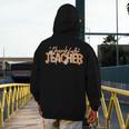 Thankful Teacher Autumn Fall Teacher Thanksgiving Youth Men's Hoodie Back Print, funny design