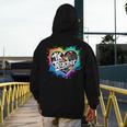 TK Teacher Transitional Kindergarten Heart Back To School Men's Hoodie Back Print, funny design