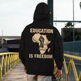 History Education Is Freedom African Map Black Teacher Men's Hoodie Back Print, History Teacher Gifts, funny design History Education Is Freedom African Map Black Teacher Men's Hoodie Back Print, History Teacher Gifts, funny design
