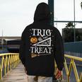 Trig Or Treat Shirt Halloween Math Teacher School College Men Women Kids Men's Hoodie Back Print, funny design