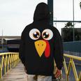 Turkey Face Halloween Costume Thanksgiving Teacher Nurse Men's Hoodie Back Print, funny design Turkey Face Halloween Costume Thanksgiving Teacher Nurse Men's Hoodie Back Print, funny design