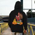 Turkey Reading Books Fall Thanksgiving Teacher Book Men's Hoodie Back Print, funny design Turkey Reading Books Fall Thanksgiving Teacher Book Men's Hoodie Back Print, funny design