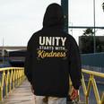 Unity Kindness Shirt Women Teachers Kids Unity Day Orange Men's Hoodie Back Print, funny design