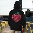Valentines Day Teacher Hearts Apple Love Teach Women Men Men's Hoodie Back Print, funny design