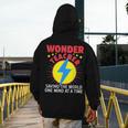 Wonder Teacher Costume Shirt Teacher Halloween Costume Men Women Men's Hoodie Back Print, funny design