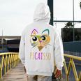 Abstract Cat Art Picatsso Shirt For Art Teachers Men's Hoodie Back Print, funny design