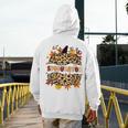 Autumn Fall SPED ED Teacher Thankful Grateful Pumpkin Retro Men's Hoodie Back Print, funny design