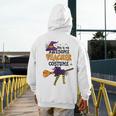 This Is My Awesome Teacher Costume Halloween Witch Men's Hoodie Back Print, funny design