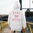 Coquette Bow Paraprofessional School Para Squad Teacher Aide Men's Hoodie Back Print, funny design